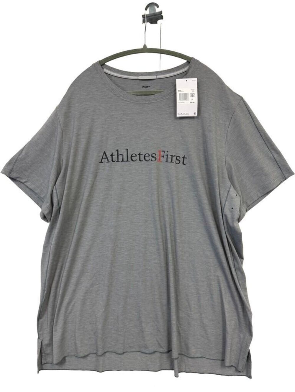 Nike Dri-FIT Athletes First Mens XXL Gray Yoga Training T-Shirt NWT